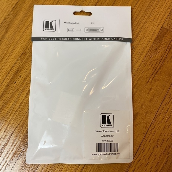 NEW NWT Kramer ADC-MDP/DFMini DisplayPort (M) to DVI–D (F) Adapter Cable - Picture 4 of 5